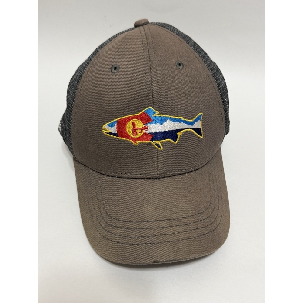 REP YOUR WATER‎ Colorado Flag Fishing SnapBack Trucker Cap Hat Mesh Back Trout